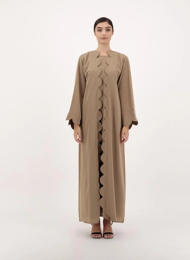 Meem by Mariyah Front open abaya with inner